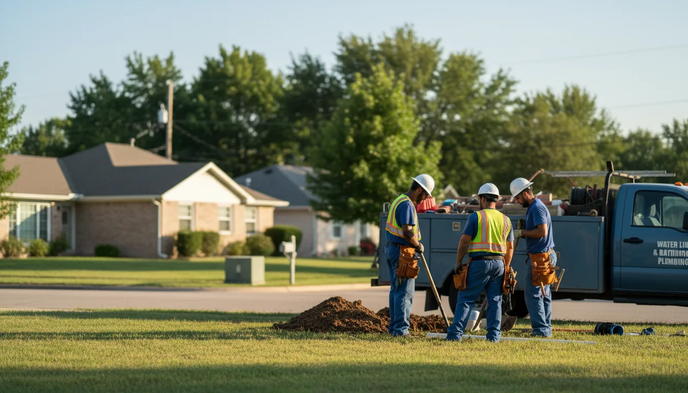 Residential water line and bathroom plumbing service in Gravelly, AR
